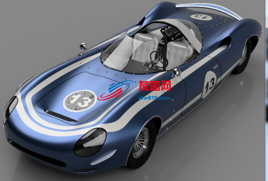 Ecurie Ecosse LM69限量跑车汽车模型3D图纸 STEP f3d格式