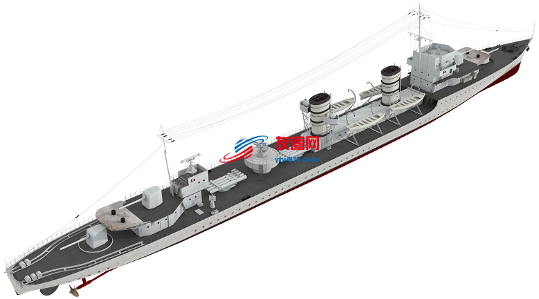 杜布罗夫尼克级驱逐舰船简易模型3D图纸 Solidworks设计