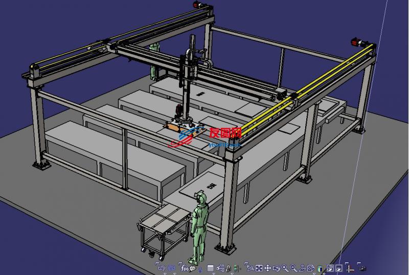 龙门机械手3D模型图纸 STEP格式