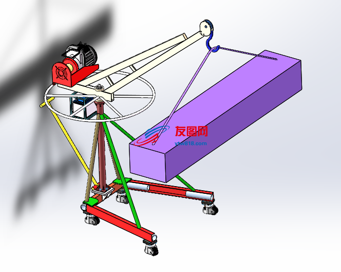 起重机移动结构设计模型成套图