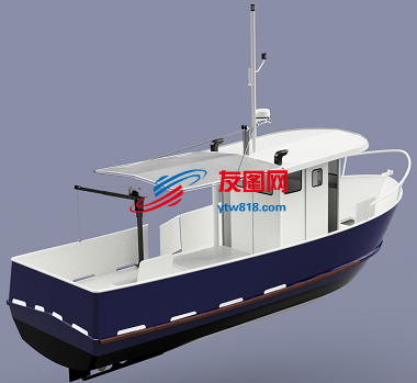 钢船快艇3D数模图纸 STEP格式
