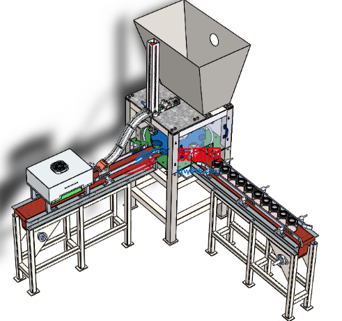 气动灌装压盖机3D图纸 Solidworks设计