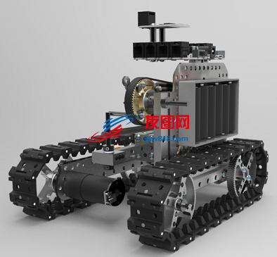 小型履带坦克机器人3D图纸 stp格式
