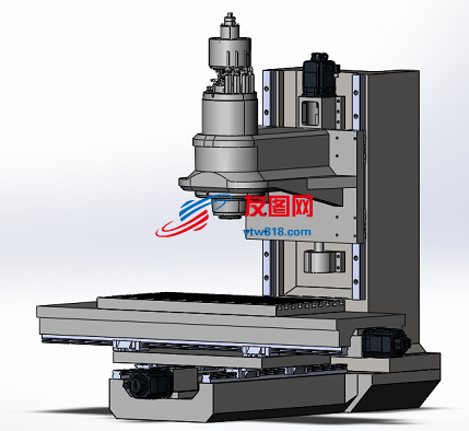 500-800-500mm三轴CNC铣床3D数模图纸 Solidworks 附STEP