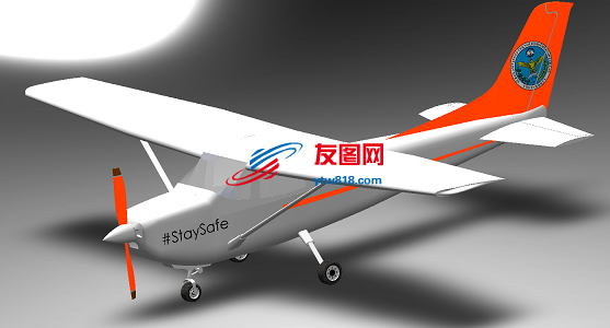小型飞机简易模型3D图纸 Solidworks设计