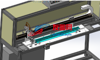 汽车天窗导轨涂油机3D数模图纸 Solidworks设计