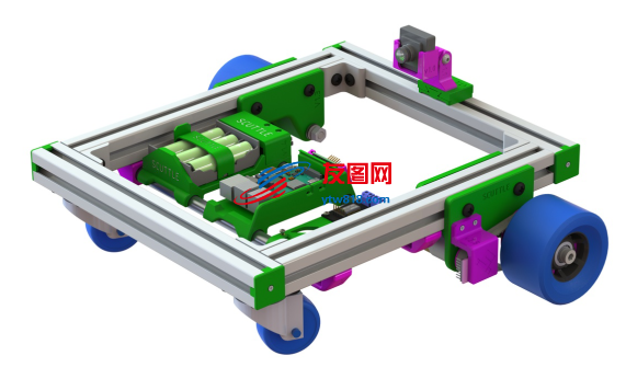 机器人车3D图纸 Solidworks设计 附STEP