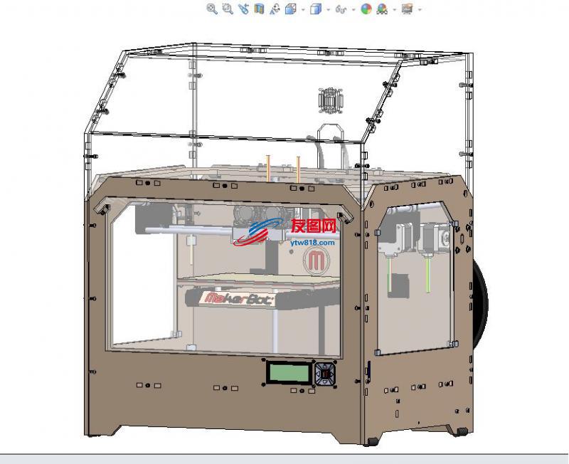 【HY-1007】3D打印机详细设计图