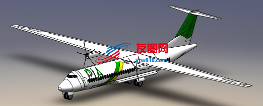 ATR42飞机运输机模型3D图纸 Solidworks CATIA设计