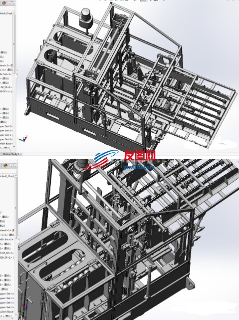 物料箱输送装置3D数模图纸 Solidworks设计