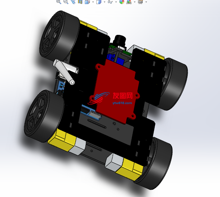 遥控侦察机器人结构模型（SolidWorks+step）