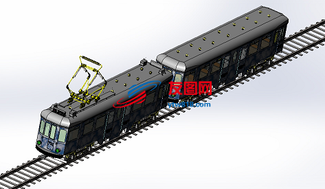 火车列车有轨电车3D图纸 STEP IGS格式