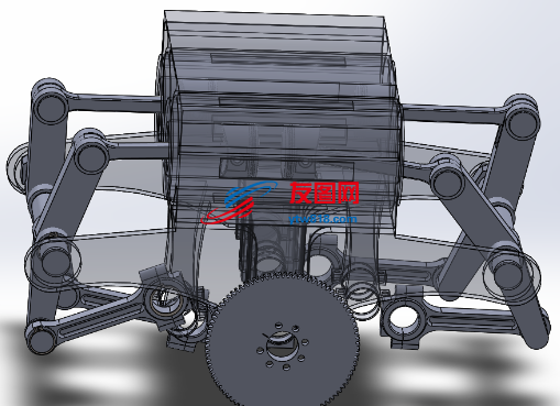 创新型汽车发动机曲柄机构3D图纸 Solidworks设计