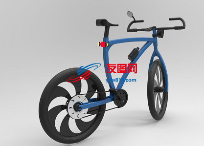 现代自行车模型3D图纸 STEP格式