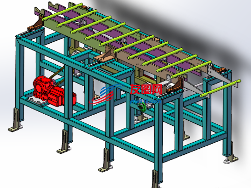 摇杆式步进料道用于轴类零件的步进输送3D图纸 Solidworks