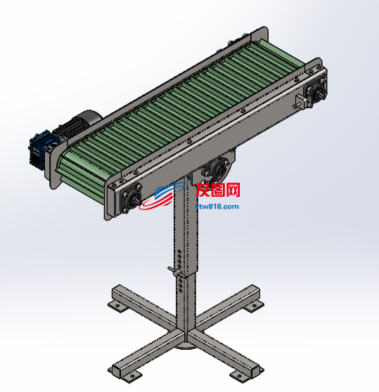 858mm输送机结构3D图纸 Solidworks设计 附x_t