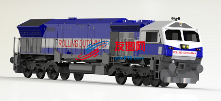 印度铁路机车火车模型3D图纸 Solidworks设计 附STEP