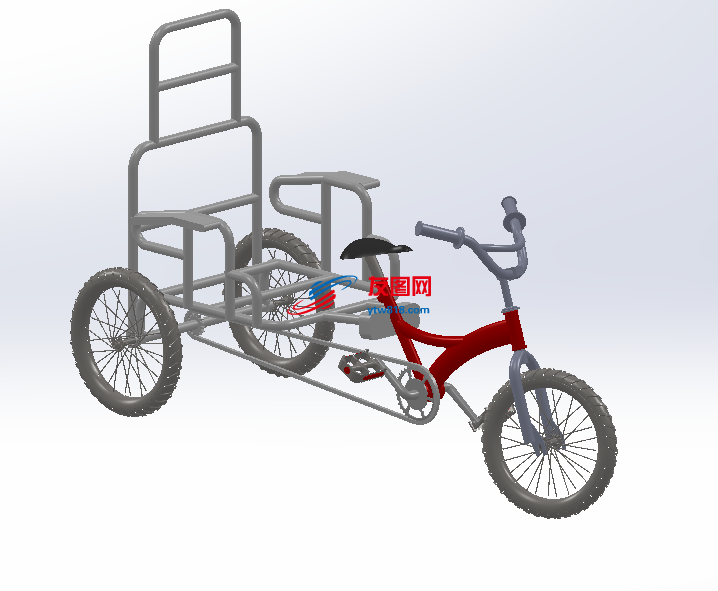 三轮车3D设计模型套图