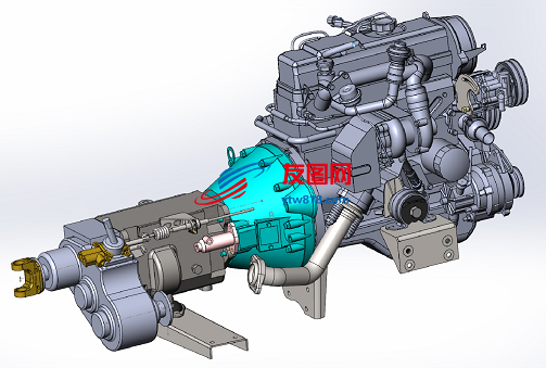 发动机3D图纸模型 STEP格式