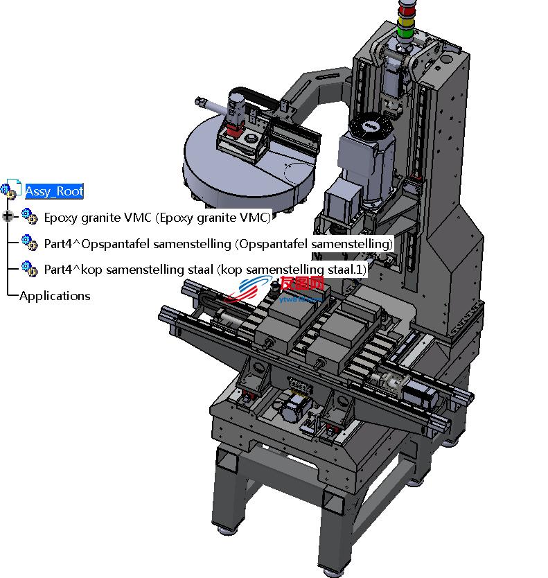 数控机床3D结构(CATIA实体)