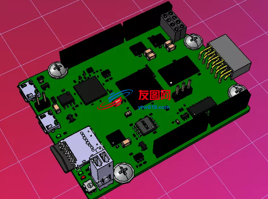trenz electronic gmbh te0723开发电路板和套件模型3D图纸 STEP