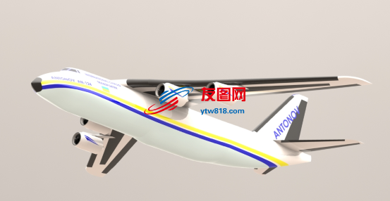 安124大型运输机飞机 solidworks设计