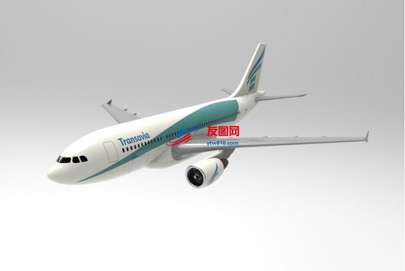 Airbus A310空中客车飞机模型3D图纸 STP IGS格式