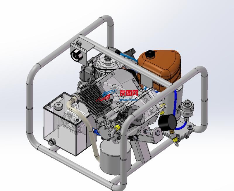 潜水泵压缩机SW设计3D模型