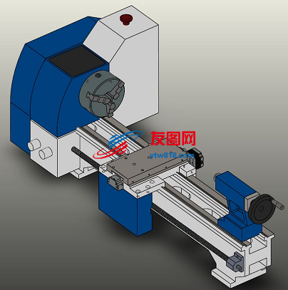 HBM250车床模型3D图纸 Solidworks设计