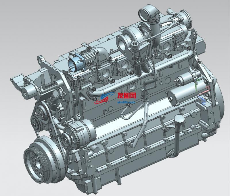 柴油发动机外观3D模型STP格式