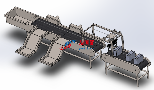 传送带输送机3D图纸 Solidworks设计