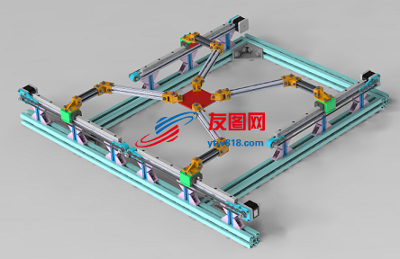 三自由度并联机器人3D图纸 STEP格式