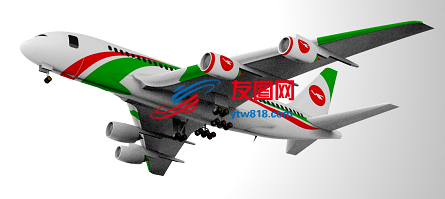 a380空客飞机简易模型3D图纸 Solidworks设计