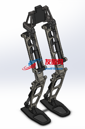 机器人双腿简易结构3D图纸 Solidworks设计