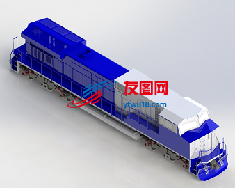 AC44i-GE机车火车头3D图纸 Solidworks设计