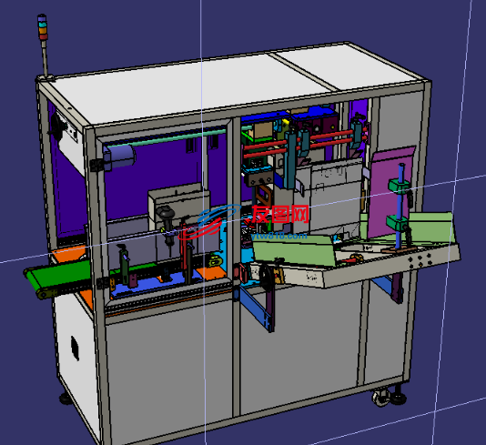 包装纸盒自动成型设备3D数模图纸 STP格式