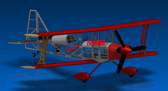 遥控飞机模型3D图纸 STP IGS格式