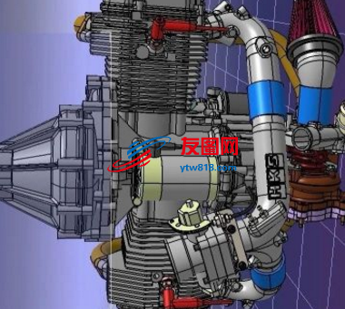 HKS 700T航空发动机模型3D图纸 igs格式