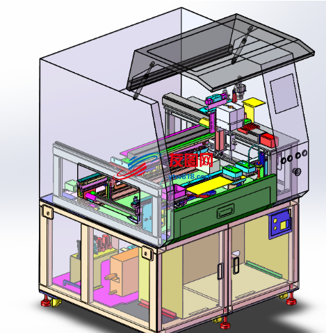 全自动涂布机3D数模图纸 Solidworks设计