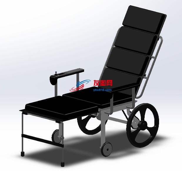 电动轮椅床设计模型套图