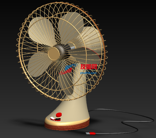 台式风扇模型3D图纸 Solidworks设计