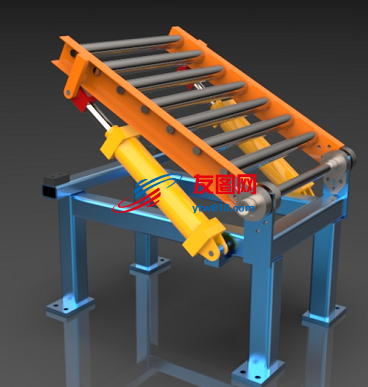 滚筒输送机演示结构3D图纸 Solidworks设计