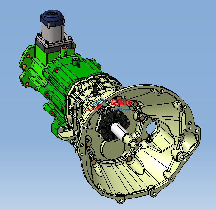 帕杰罗JC538T6变速箱和离合器3D模型 Catia设计 附STP格式