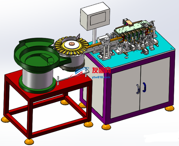 电容检测包装机3D图纸 Solidworks设计