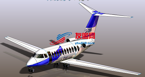 湾流G280公务机飞机模型3D图纸 Solidworks设计