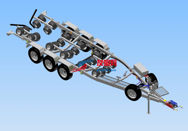 船用拖车模型3D图纸 STP格式