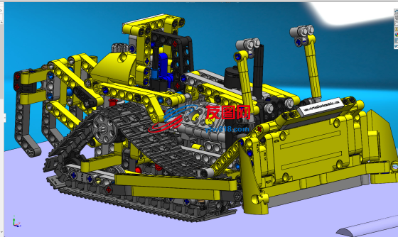 乐高机械组推土机拼装模型3D图纸 x_t格式