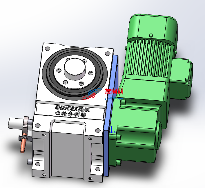 ER-RU110DF英锐凸轮分割器配电机全套3D图档