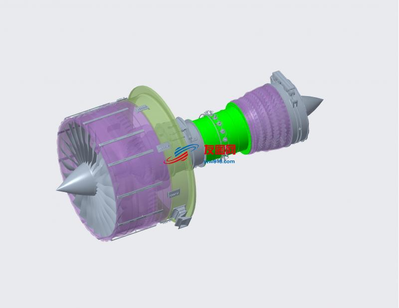 飞机涡轮发动机Turbine 3D模型