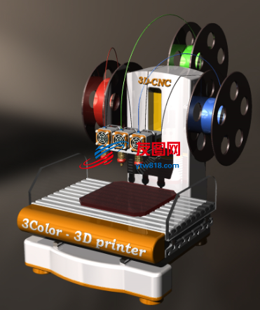 三色3D打印机STP